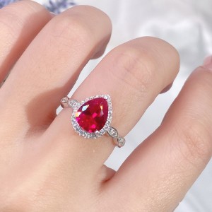 Spinel Zirconia Water Drop Solitaire Ring 70200270 Spinel Zirconia Water Drop Solitaire Ring 70200270