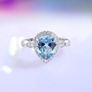 Spinel Zirconia Water Drop Solitaire Ring 70200270 Spinel Zirconia Water Drop Solitaire Ring 70200270