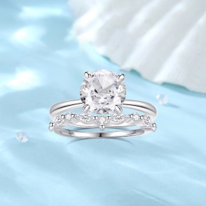 Round High Carbon Diamond Stack Ring 70200272