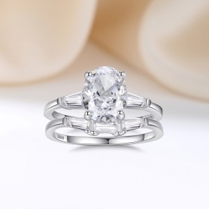 Oval High Carbon Diamond Stack Ring 70200276