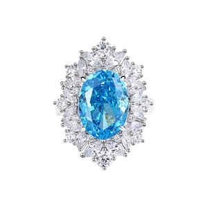 8A Cubic Zirconia Oval Cluster Solitaire Ring 70200283 8A Cubic Zirconia Oval Cluster Solitaire Ring 70200283