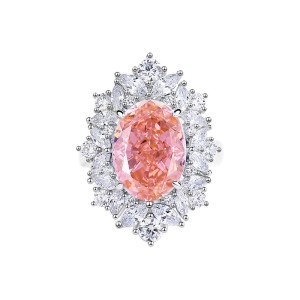 8A Cubic Zirconia Oval Cluster Solitaire Ring 70200283 8A Cubic Zirconia Oval Cluster Solitaire Ring 70200283