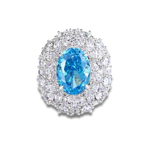 8A Cubic Zirconia Oval Cluster Solitaire Ring 70200285 8A Cubic Zirconia Oval Cluster Solitaire Ring 70200285