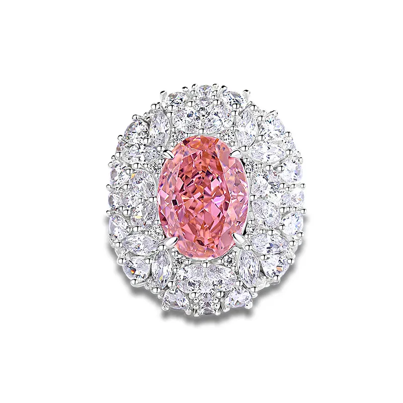 8A Cubic Zirconia Oval Cluster Solitaire Ring 70200285 8A Cubic Zirconia Oval Cluster Solitaire Ring 70200285