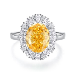 8A Cubic Zirconia Pigeon Egg Solitaire Ring 70200287