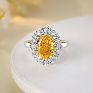 8A Cubic Zirconia Pigeon Egg Solitaire Ring 70200287