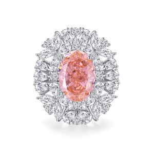 8A Cubic Zirconia Pigeon Egg Solitaire Ring 70200288