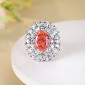 8A Cubic Zirconia Pigeon Egg Solitaire Ring 70200288