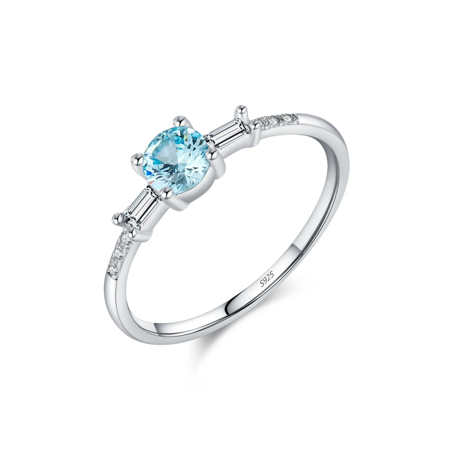 925 Sterling Silver Crystal Dainty CZ Ring 70200296