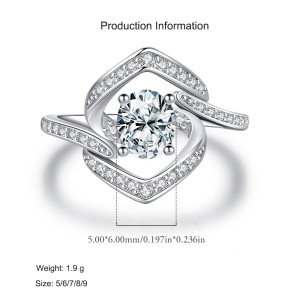 925 Sterling Silver Sparkling CZ Geometric Line Ring 70200299