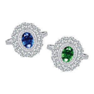 925 Sterling Silver Vintage Halo Zircon Ring 70200309 925 Sterling Silver Vintage Halo Zircon Ring 70200309