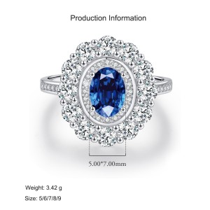 925 Sterling Silver Vintage Halo Zircon Ring 70200309 925 Sterling Silver Vintage Halo Zircon Ring 70200309