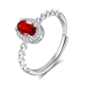 925 Sterling Silver Natural Gemstone Ring 70200318