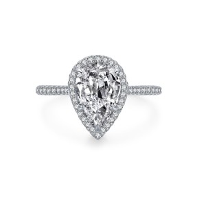 925 Sterling Silver 3CT Pear-Cut Halo CZ Statement Ring 70200329