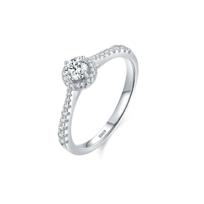 925 Sterling Silver Round Halo CZ Ring 70200330