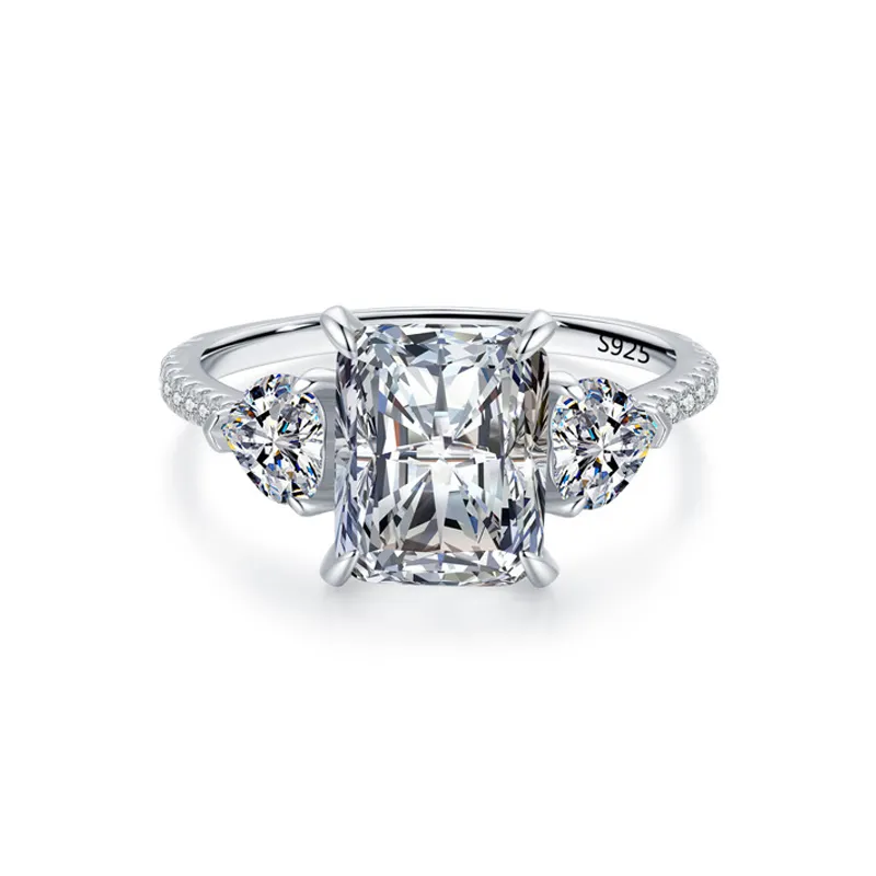 925 Sterling Silver Emerald-Cut 3 CT CZ Ring 70200339