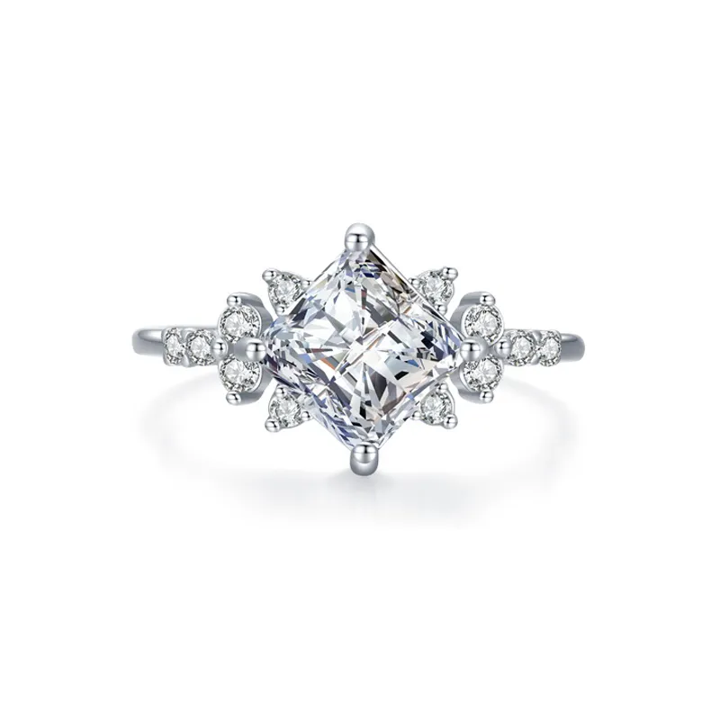 925 Sterling Silver Sparkle Princess-Cut CZ Ring 70200340