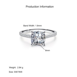 925 Sterling Silver Classic 1 CT Zircon Ring 70200370 925 Sterling Silver Classic 1 CT Zircon Ring 70200370