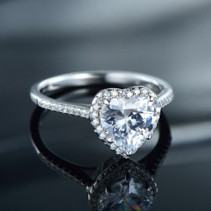 Sterling Silver Zirconia Heart Rings 70300011 Sterling Silver Zirconia Heart Rings 70300011