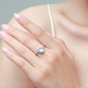 Sterling Silver Zirconia Heart Rings 70300011 Sterling Silver Zirconia Heart Rings 70300011