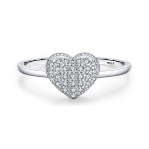 Sterling Silver Zirconia Heart Rings 70300012 Sterling Silver Zirconia Heart Rings 70300012