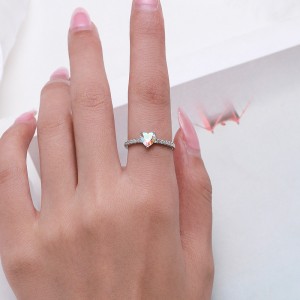 Colorful Heart Zirconia Wedding Party Ring 70300044