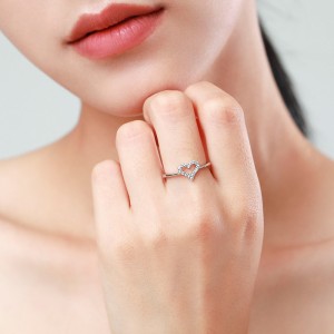Minimalist Hearts Zirconia Wedding Party Ring 70300053 Minimalist Hearts Zirconia Wedding Party Ring 70300053