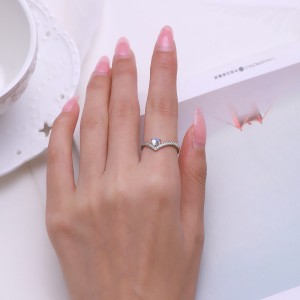 Vintage Heart Stackable Moon Stone Zirconia Ring 70300063 Vintage Heart Stackable Moon Stone Zirconia Ring 70300063