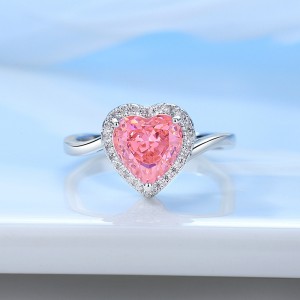 8A High Carbon Zirconia Heart Ring 70300088