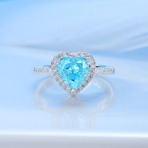 8A High Carbon Zirconia Heart Ring 70300089