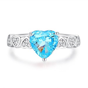 8A High Carbon Zirconia Heart Ring 70300090