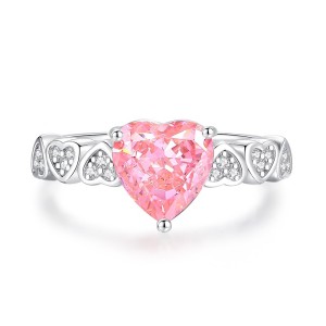 8A High Carbon Zirconia Heart Ring 70300090