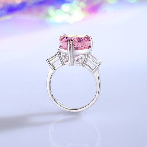 8A High Carbon Pink Zirconia Heart Ring 70300092