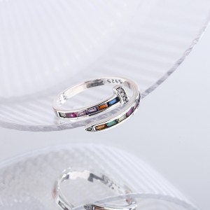 Vintage Zirconia Nail Open Rings 70400042