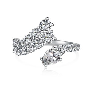 Irregular Shiny Pear Zirconia Toe Ring 70400181 Irregular Shiny Pear Zirconia Toe Ring 70400181