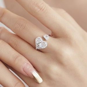 Double Heart Zirconia Toe Ring 70400182 Double Heart Zirconia Toe Ring 70400182