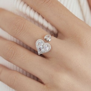 Double Heart Zirconia Toe Ring 70400182 Double Heart Zirconia Toe Ring 70400182