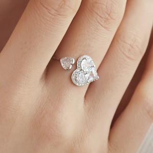 Double Heart Zirconia Toe Ring 70400182 Double Heart Zirconia Toe Ring 70400182
