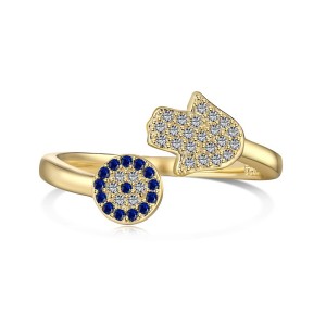 Evil Eye Hamsa Hand Protection Open Rings 70400222 Evil Eye Hamsa Hand Protection Open Rings 70400222