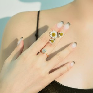 Moveable Cluster Zirconia Open Rings 70400231 Moveable Cluster Zirconia Open Rings 70400231