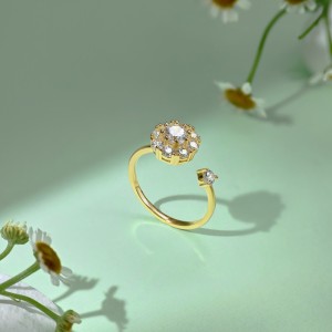 Moveable Cluster Zirconia Open Rings 70400231 Moveable Cluster Zirconia Open Rings 70400231