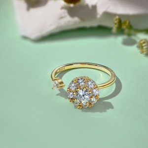 Moveable Cluster Zirconia Open Rings 70400231 Moveable Cluster Zirconia Open Rings 70400231