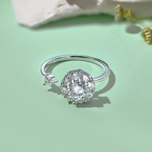 Moveable Cluster Zirconia Open Rings 70400231 Moveable Cluster Zirconia Open Rings 70400231