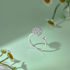 Moveable Cluster Zirconia Open Rings 70400231 Moveable Cluster Zirconia Open Rings 70400231