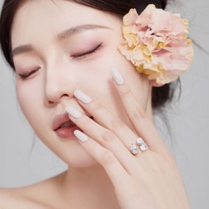 Irregular Heart Zirconia Open Ring 70400246 Irregular Heart Zirconia Open Ring 70400246