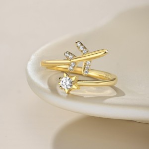 Plane Zirconia Open Ring 70400249 Plane Zirconia Open Ring 70400249