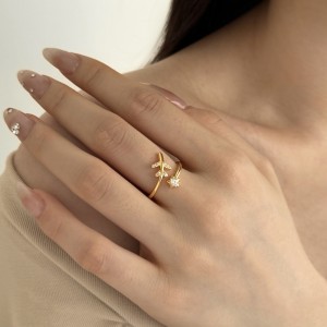 Plane Zirconia Open Ring 70400249 Plane Zirconia Open Ring 70400249