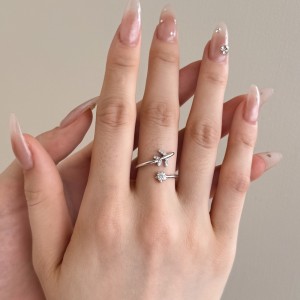 Plane Zirconia Open Ring 70400249 Plane Zirconia Open Ring 70400249