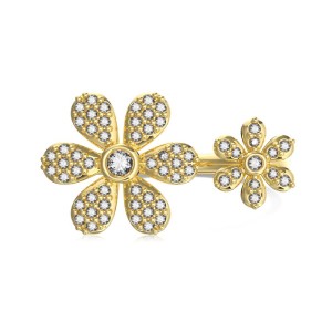 Daisy Flower Zirconia Open Ring 70400253