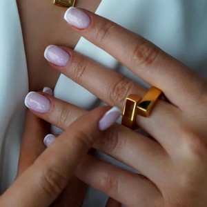 925 Sterling Silver Geometric Cross-Over Open Adjustable Band Ring 70400257